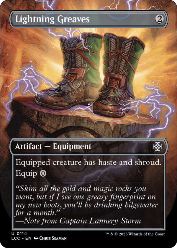 Lightning Greaves (Borderless) [The Lost Caverns of Ixalan Commander] Hot on Sale