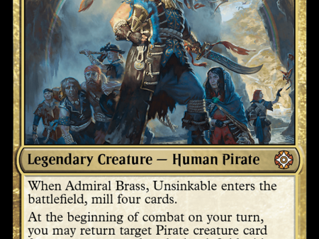 Admiral Brass, Unsinkable [The Lost Caverns of Ixalan Commander] Hot on Sale